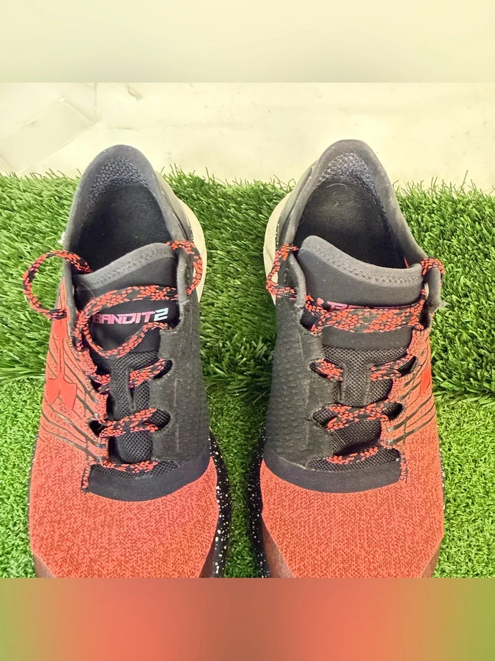Under Armour Men’s Red and Black Athletic Running Shoes